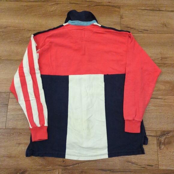 VTG Dehen Ford USA Men's Medium / Large Button Up Shirt Colorblock America Y2K - Picture 7 of 12